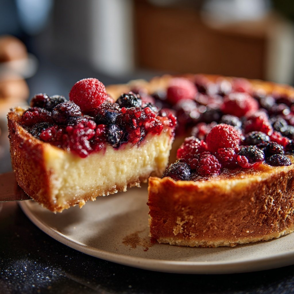 Käsekuchen mit Beeren
