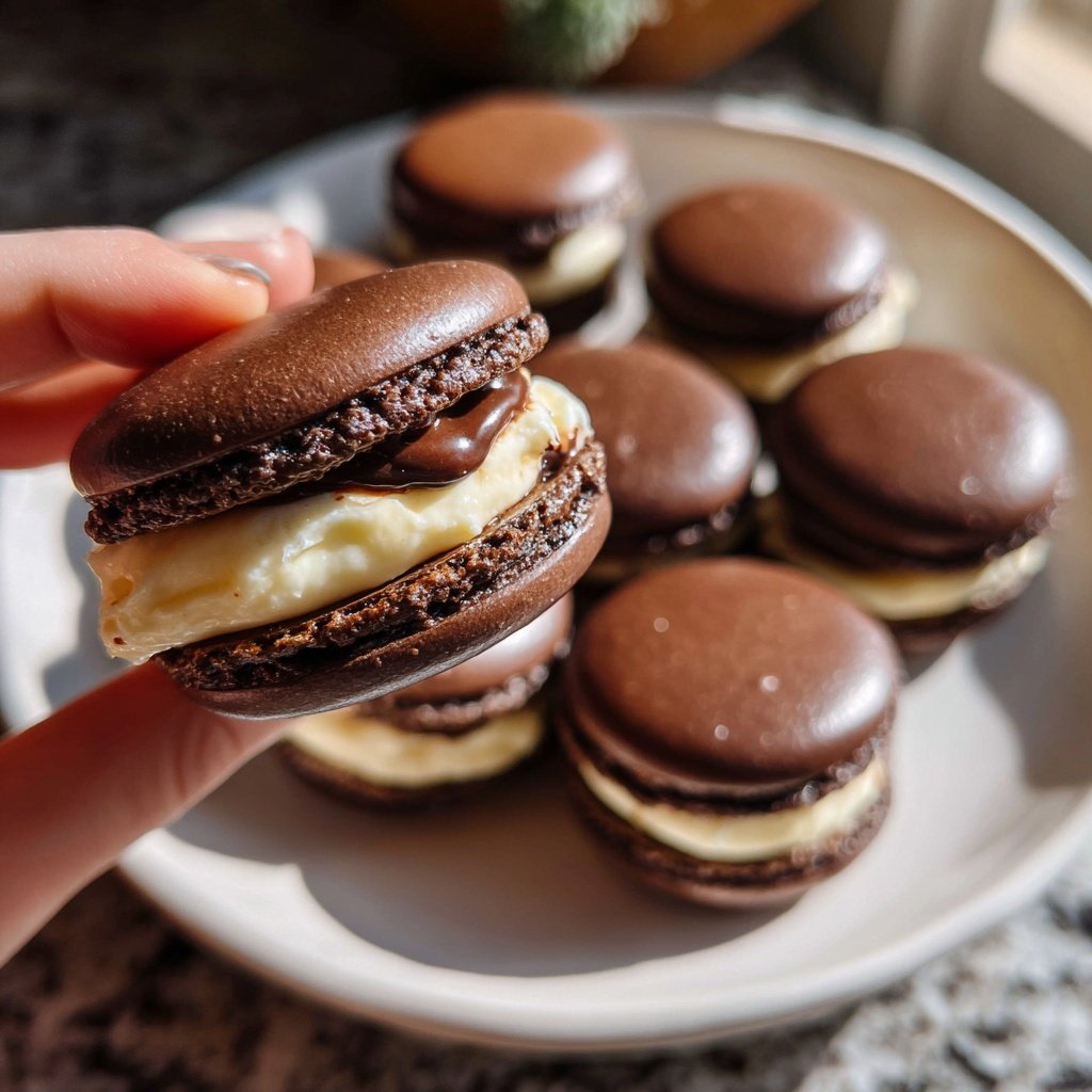 Macarons mit Schokoladencreme