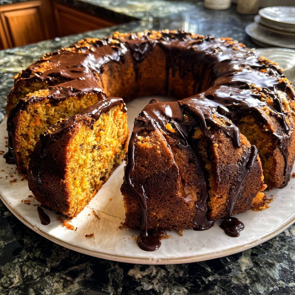 Karottenkuchen Mit Zartbitter Glasur