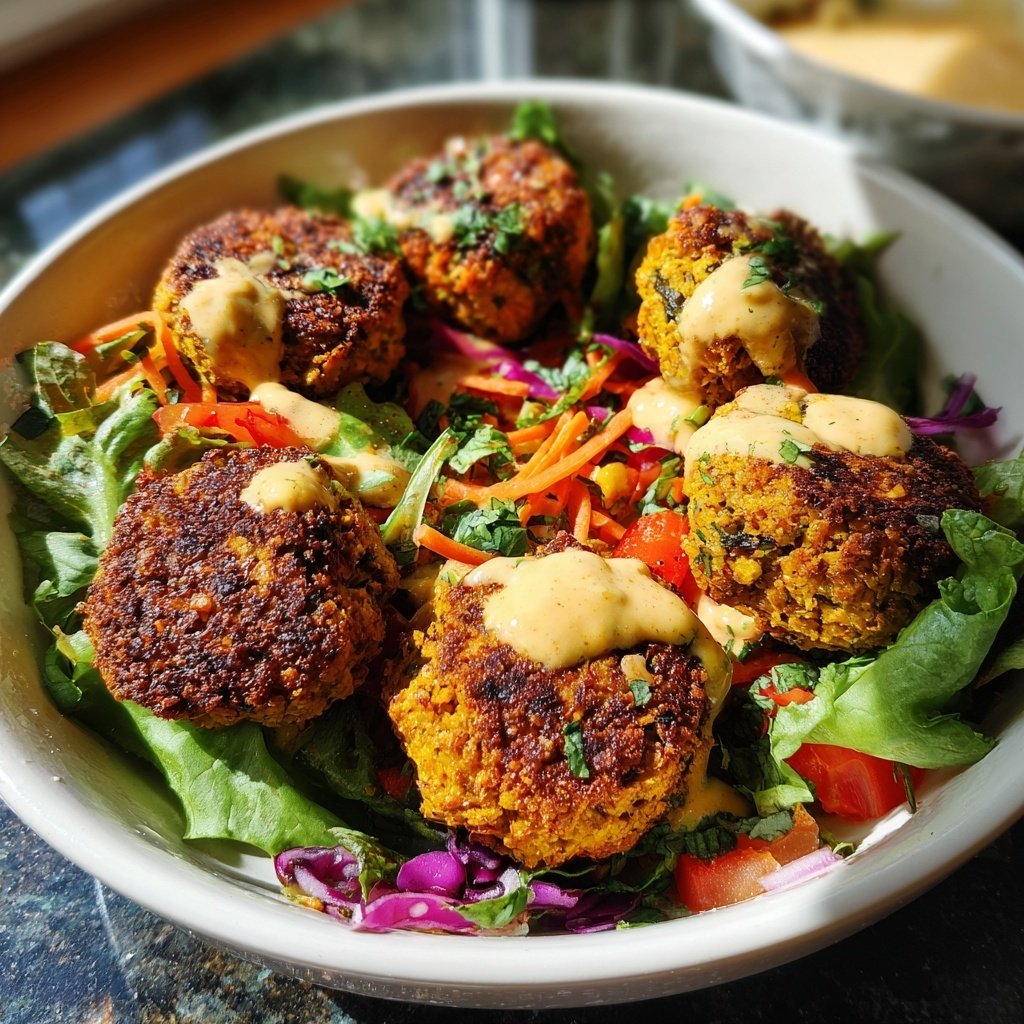 Falafel auf Salat