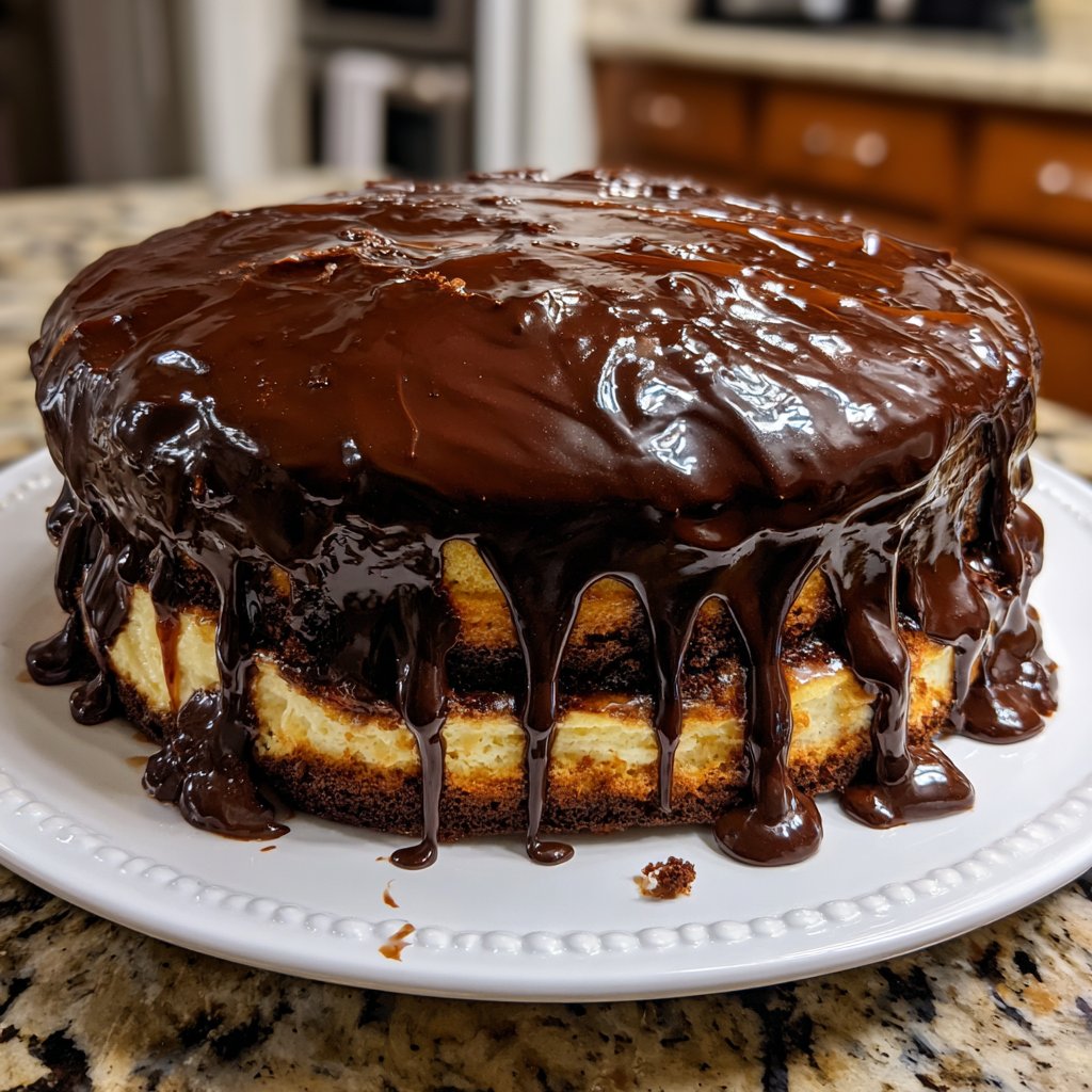 Geburtstagskuchen mit Schokoglasur