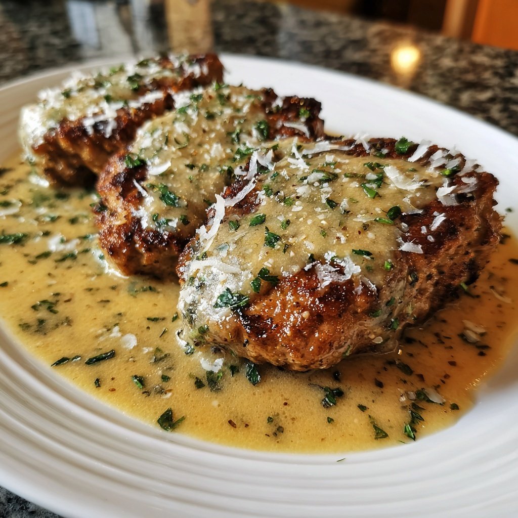 Kalbsmedaillons mit Zitronen-Parmesan-Sauce