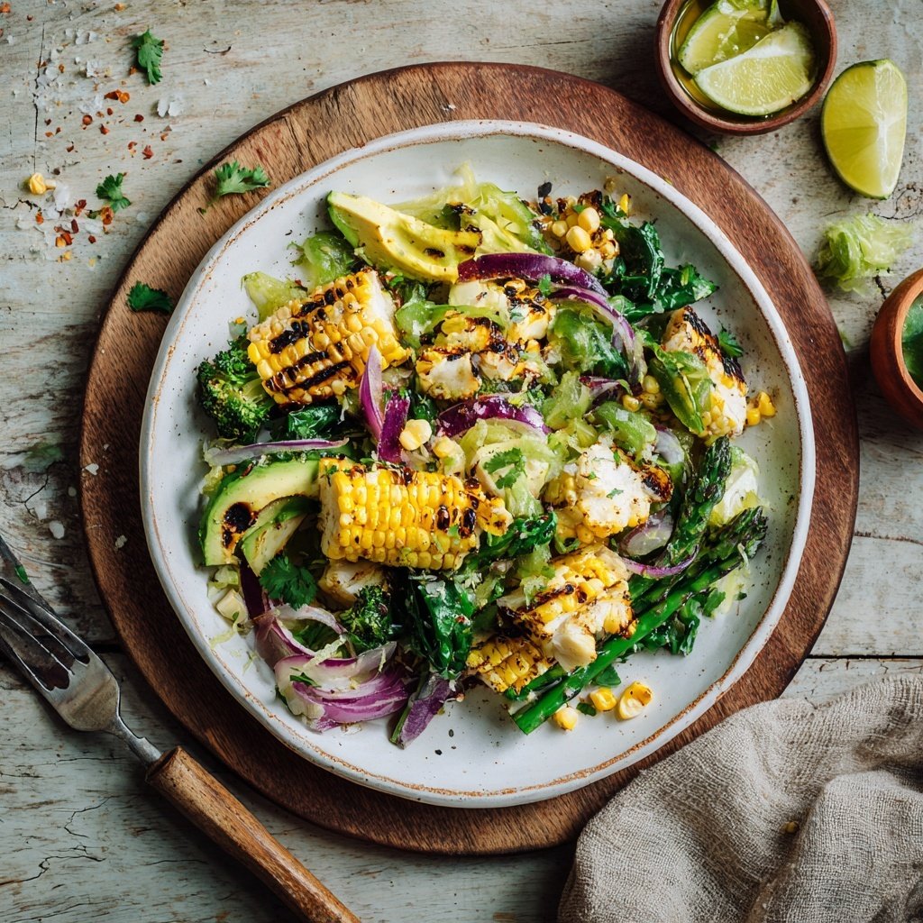 Salat Zum Grillen Mit Avocado Und Mais