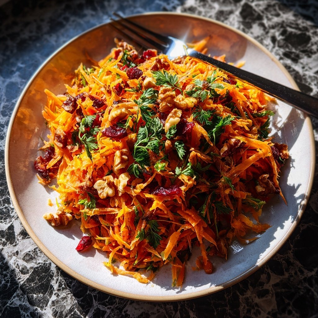 Karotten Salat Mit Apfel Und Nüssen