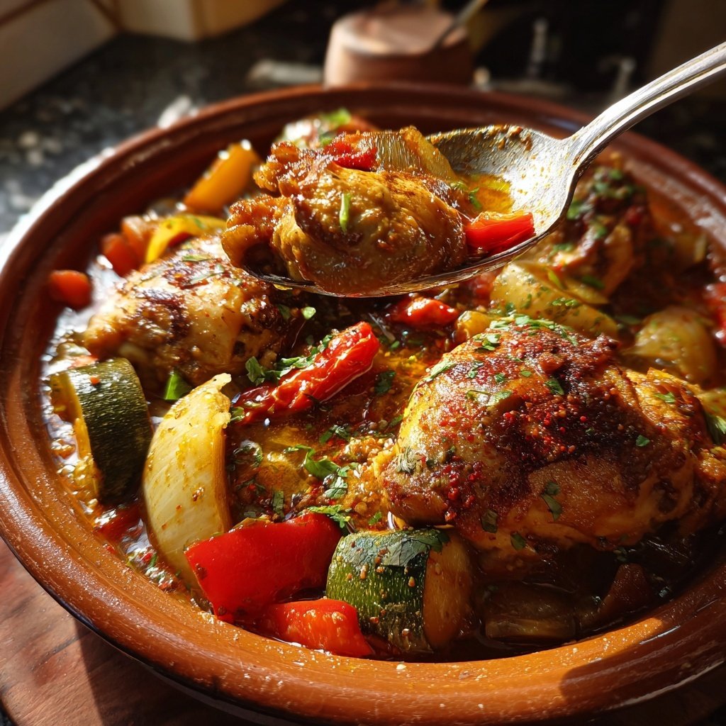 Internationale Küche Marokkanisches Hähnchen-Tagine