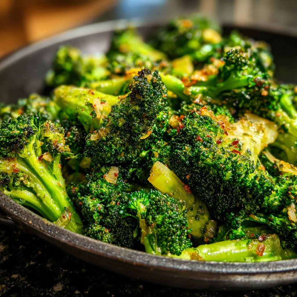 Brokkoli Pfanne Mit Knoblauch