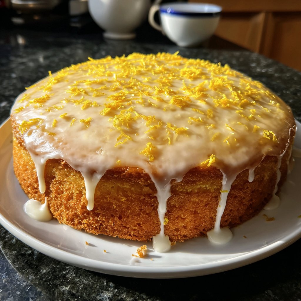 Käsekuchen mit Zitronenguss