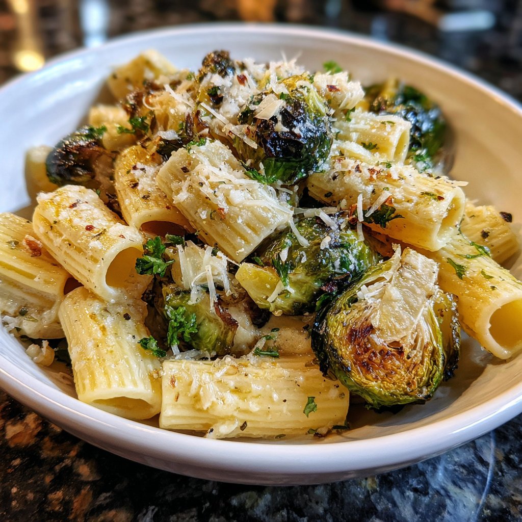Rigatoni mit Rosenkohl