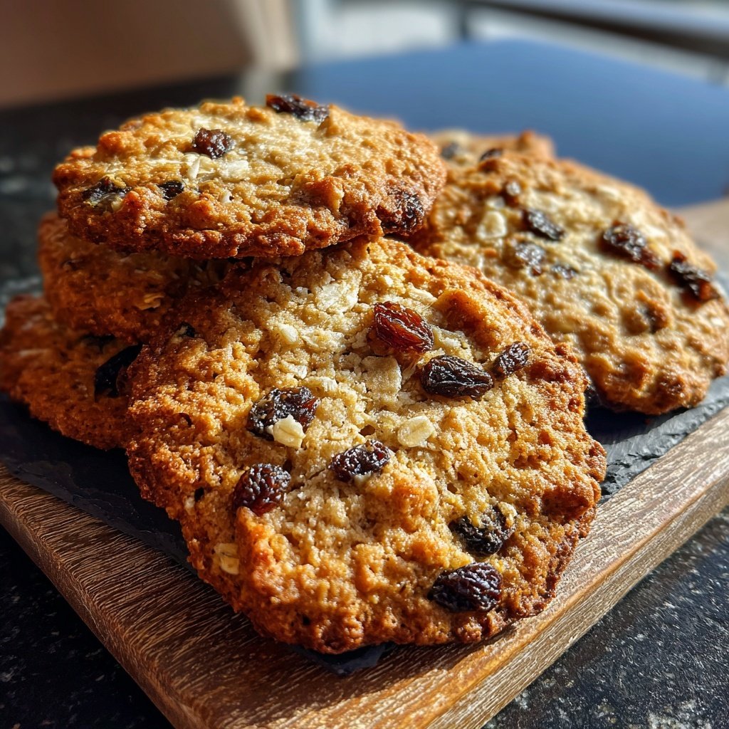 Cookies mit Haferflocken und Rosinen